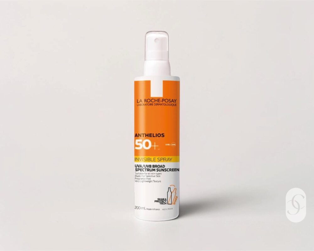 La Roche-Posay Anthelios Invisible Spray Sunscreen SPF 50+ on white background