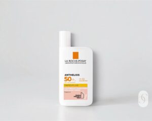 La Roche-Posay Anthelios Tinted Fluid Sunscreen SPF 50+ on white background