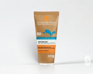 La Roche-Posay Anthelios Wet Skin Body Sunscreen SPF 50+ on white background