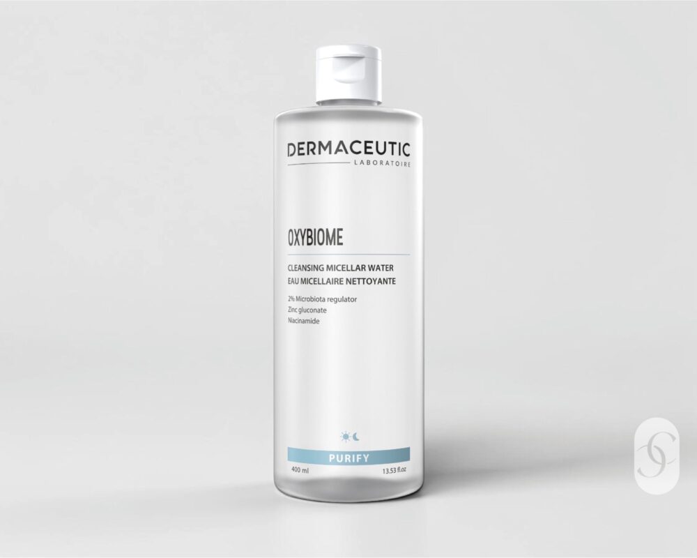Dermaceutic Oxybiome Micellar Water on white background