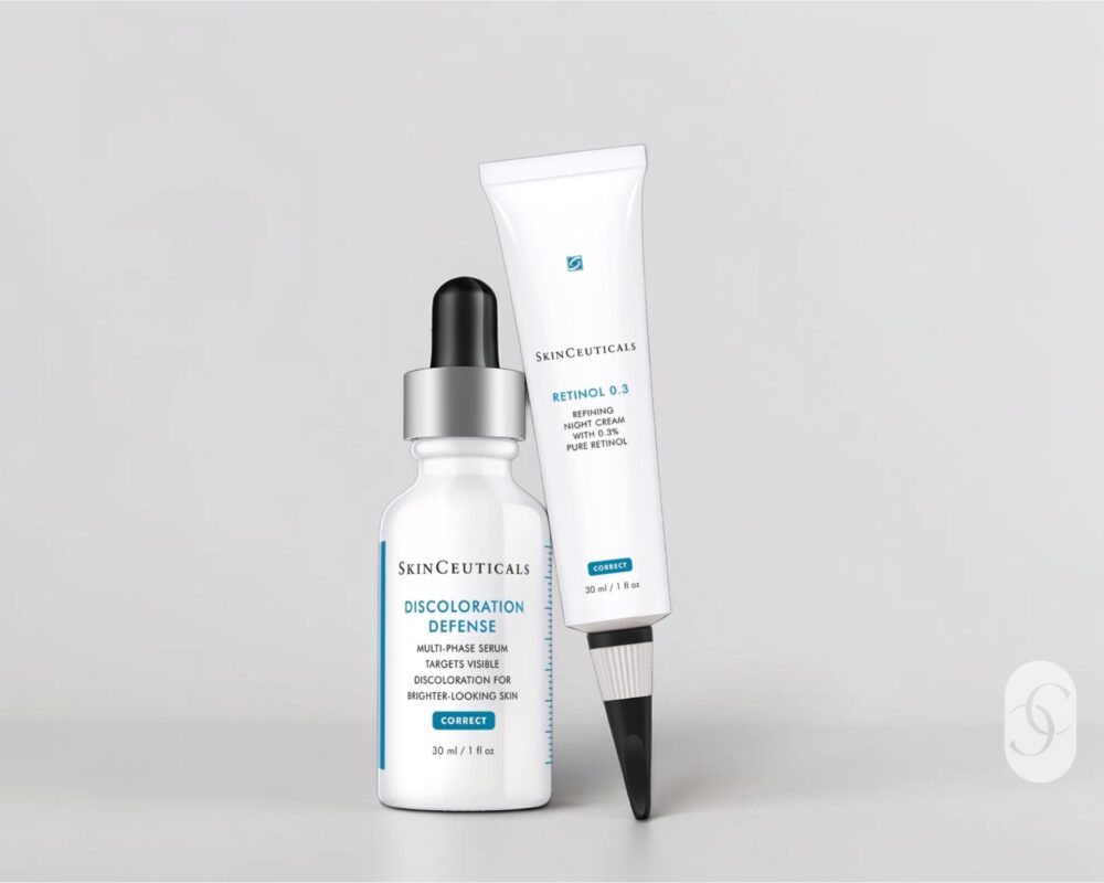 SkinCeuticals Pigmentation Kit (Discoloration Defense + Retinol 0.3) on white background