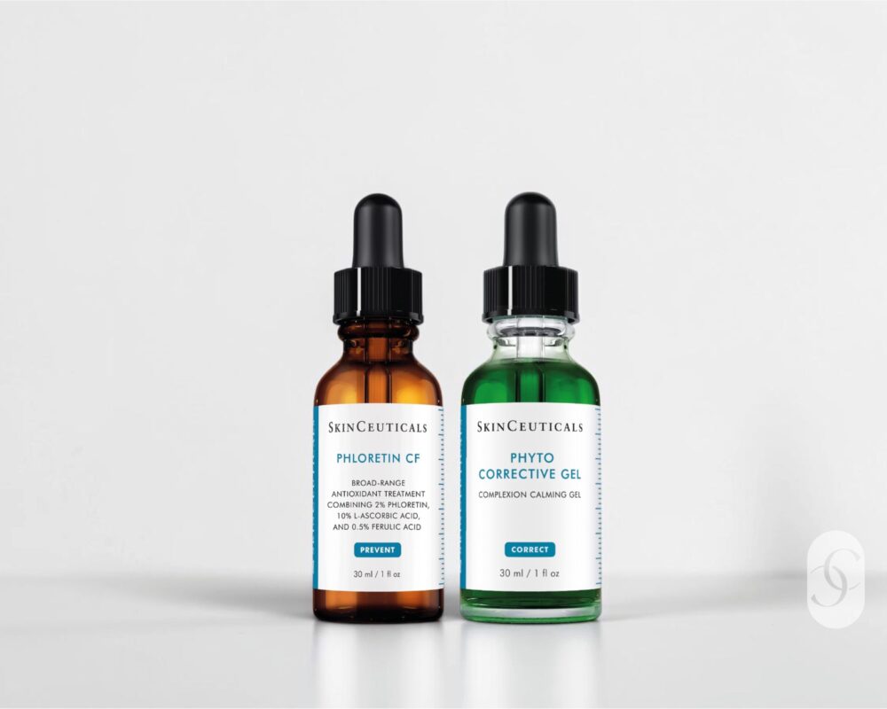 SkinCeuticals Prevent + Correct Sensitive Skin Bundle (Phloretin CF + Phyto Corrective) on white background