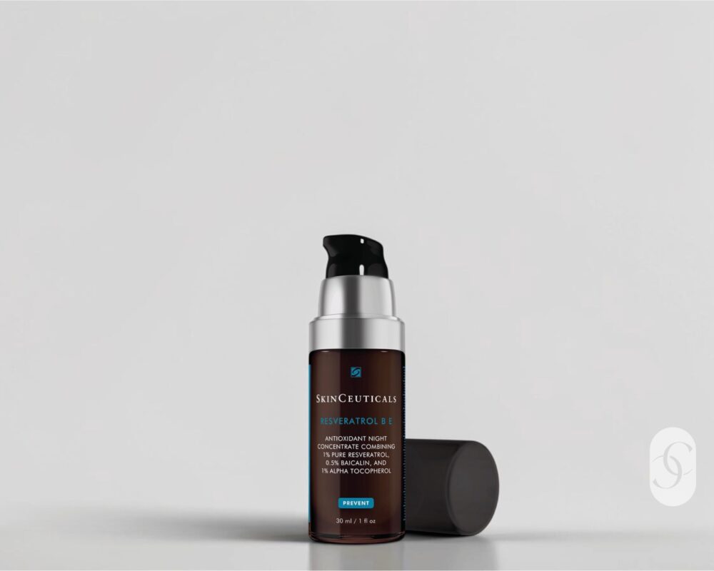 SkinCeuticals Resveratrol B E Antioxidant Night Serum on white background
