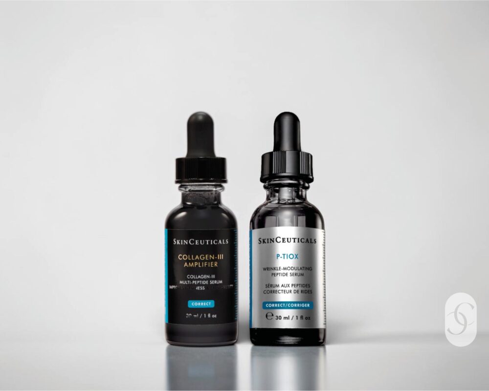 SkinCeuticals Wrinkle + Collagen Peptide Kit (P-TIOX + Collagen III Amplifier) on white background