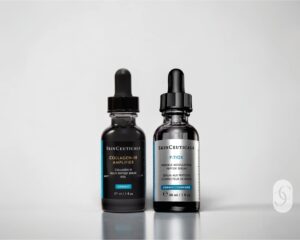 SkinCeuticals Wrinkle + Collagen Peptide Kit (P-TIOX + Collagen III Amplifier) on white background